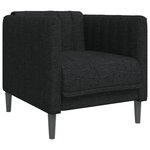 vidaXL Fauteuil noir tissu