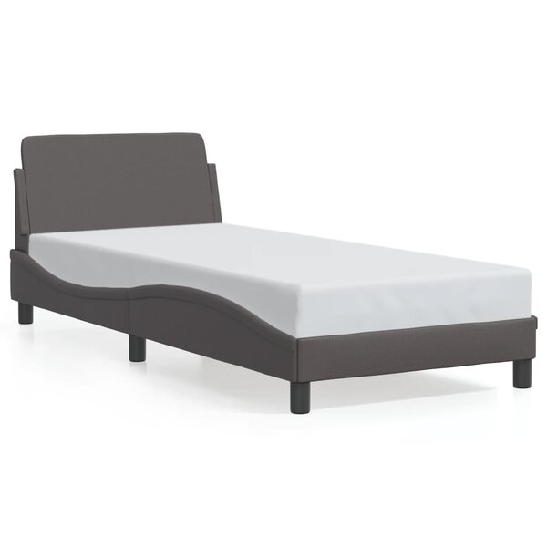 vidaXL Cadre de lit Dover gris 90x200 cm similicuir
