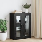 vidaXL Armoire murale suspendue Montage mural Noir 69 5 x 34 x 90 cm