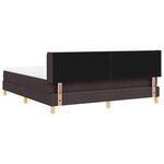 vidaXL Lit à ressorts Marron foncé et Blanc 180 x 200 cm Polyester