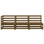 vidaXL Salon de jardin 3 Pièces marron miel bois de pin massif