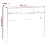vidaXL Table console noir 105x30x80 cm bois d'ingénierie