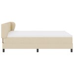 vidaXL Lit à ressorts avec matelas Crème 140 x 200 cm tissu