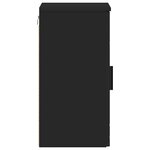 vidaXL Cabinet de salle de bain avec stockage Noir 30 x 31 5 x 61 cm