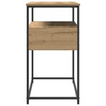 vidaXL Table Console avec tiroir chêne artisanal 75 x 40 x 75 cm