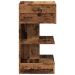 vidaXL Table de chevet vieux bois 40x35x65 cm bois d'ingénierie