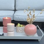 Lampe de table d'extérieur Lovere - Forme bougie 3 W - Beige et brun clair