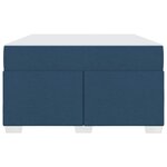 vidaXL Cadre de lit avec matelas Bleu 120 x 190 cm tissu