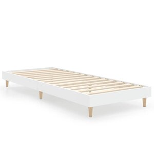 vidaXL Cadre de lit sans matelas blanc 75x190 cm bois d'ingénierie