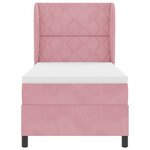 vidaXL Lit à ressorts avec matelas Rose 190 x 90 cm Velours