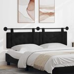 vidaXL Tête de lit suspendue Noir Velours