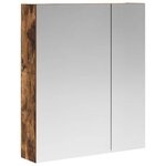vidaXL Armoire Miroir de Salle de Bain Chêne fumé 60 x 14 5 x 70 cm