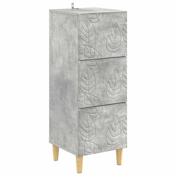 vidaXL Armoire à tiroirs Gris béton 33 x 34 5 x 90 cm