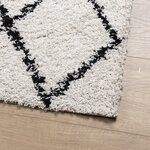 vidaXL Tapis shaggy à poils longs moderne crème et noir 100x200 cm