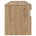 vidaXL Meuble TV avec lumières LED chêne artisanal bois d'ingénierie