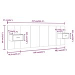 vidaXL Tête de lit avec armoires Gris béton Bois d'ingénierie