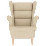 vidaXL Fauteuil crème 74x84x100 cm tissu