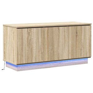 vidaXL Meuble TV avec LED Chêne sonoma 100 x 38 x 49 cm