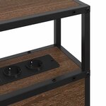 vidaXL Tête de lit de rangement Chêne marron 200 cm Bois d'ingénierie
