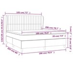 vidaXL Sommier à lattes de lit avec matelas Crème 180x200 cm Tissu