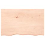 vidaXL Étagère murale 80x50x(2-6) cm bois de chêne massif non traité