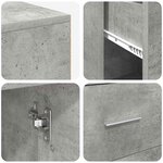 vidaXL Bureau d'angle avec tiroir 2 Pièces Gris béton 102 x 50 x 75 cm