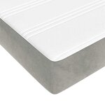vidaXL Matelas de lit à ressorts ensachés gris clair 120x220x20 cm