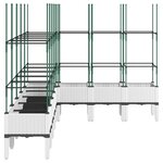 vidaXL Jardinière avec treillis blanc 200x160x142 5 cm PP