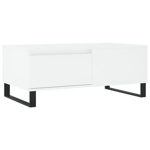 vidaXL Table basse Blanc 90x50x36 5 cm Bois d'ingénierie