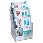 Distributeur De Prospectus 3 Compartiments A5 - Cristal - Exacompta
