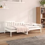 vidaXL Lit de jour Blanc 90x190 cm Bois de pin massif
