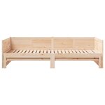 vidaXL Lit Pull-out de Jour Marron 180 x 200 cm Bois massif en pin