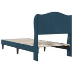 vidaXL Cadre de lit avec tête de lit Bleu 90 x 190 cm Velours