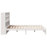vidaXL Lit bibliothèque sans matelas blanc 120x200 cm bois pin massif