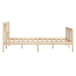 vidaXL Cadre de lit 120x190 cm Petit double Bois massif