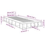 vidaXL Cadre de lit sans matelas chêne marron 90x190 cm