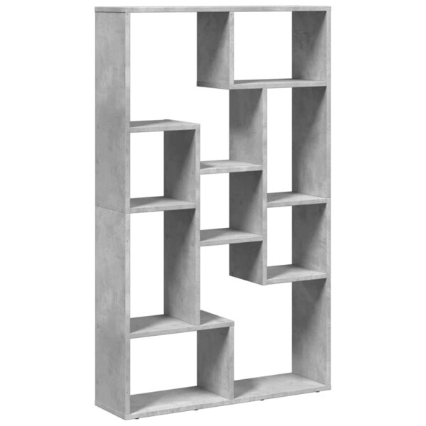vidaXL Bibliothèque gris béton 72x20x120 5 cm bois d'ingénierie