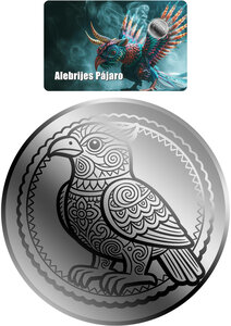 Monnaie ALEBRIJE PAJARO 1/500 Oz Platine 25$ Liberia 2026 (PRÉCOMMANDE)