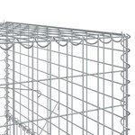 vidaXL Panier gabion avec couvercle 700x100x150 cm fer galvanisé