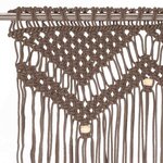 vidaXL Rideau en macramé Taupe 140x240 cm Coton