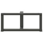 vidaXL Pieds de table basse en T  2 pièces  anthracite  60 x 25 x (30-31) cm  acier