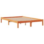 vidaXL Lit bibliothèque sans matelas cire marron 140x190 cm pin massif