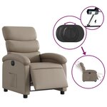 vidaXL Fauteuil inclinable électrique Cappuccino Similicuir