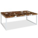 vidaXL Table basse Teck Résine 110x60x40 cm