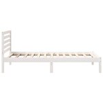 vidaXL Cadre de lit Blanc 75 x 190 cm Bois massif en pin