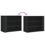 vidaXL Armoire murale noir 75x35x60 cm bois d'ingénierie