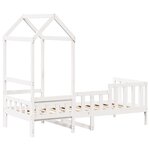 vidaXL Lit de jour avec toit blanc 90x190 cm bois de pin massif