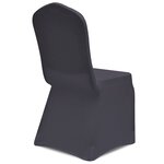 vidaXL Housse de chaise extensible 4 Pièces Anthracite