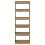 vidaXL Bibliothèque chêne artisanal 60 x 30 x 166 cm Bois d'ingénierie