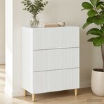 vidaXL Armoire à tiroirs Blanc 66 x 34 5 x 90 cm Bois d'ingénierie